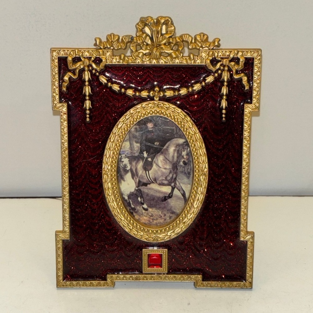 Red Christmas Glitter/Sparkle Holiday Picture Photo Frame